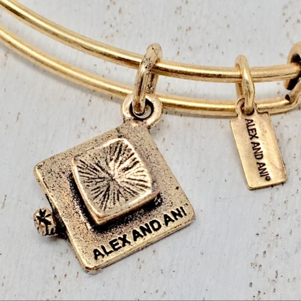 ALEX & ANI 2018 Graduation Cap Charm Bangle - Picture 5 of 6